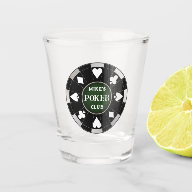 Poker Club Chip Shot Verre Drinkware (Devant)
