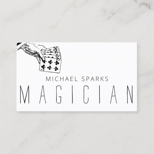 Poker de cartes Magicien Moderne (Devant)