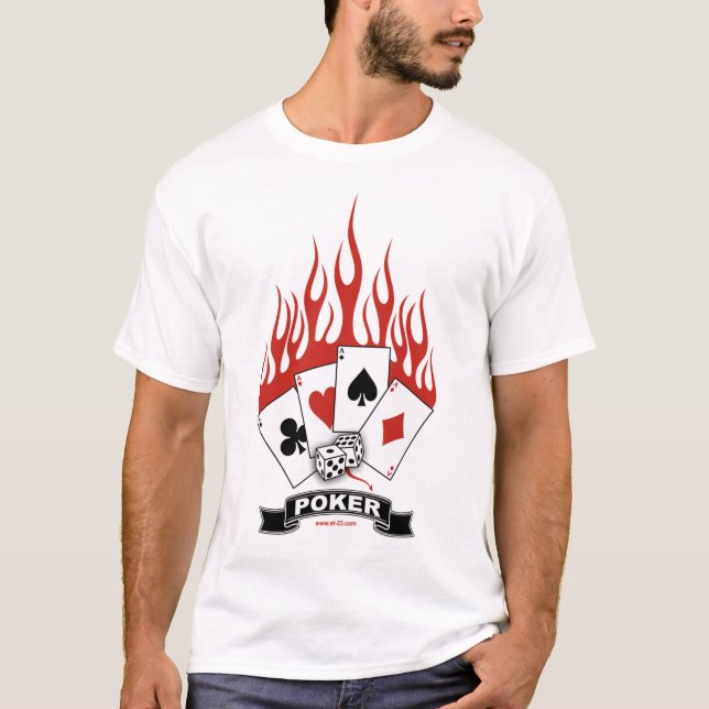 Poker flaming t-shirt (Devant)
