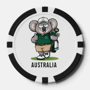 Poker M. koala fou de golf Jetons