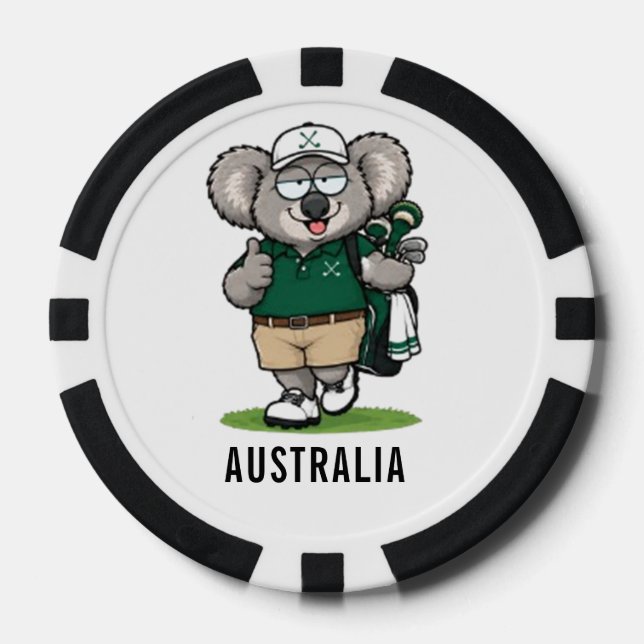Poker M. koala fou de golf Jetons (Recto)