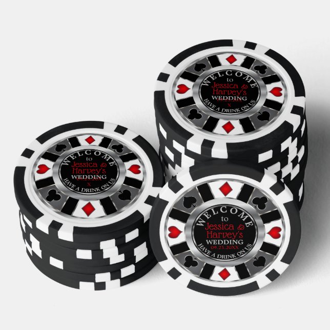 Poker Mariage aux jetons de casino - Boisson offerte - A (Empiler)