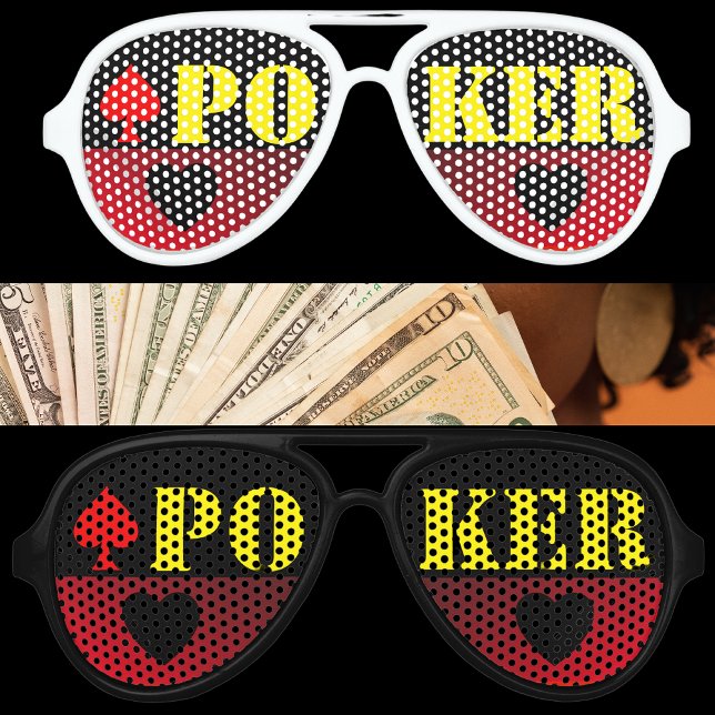 Poker noir foncé faux nuances lunettes de soleil (Créateur téléchargé)