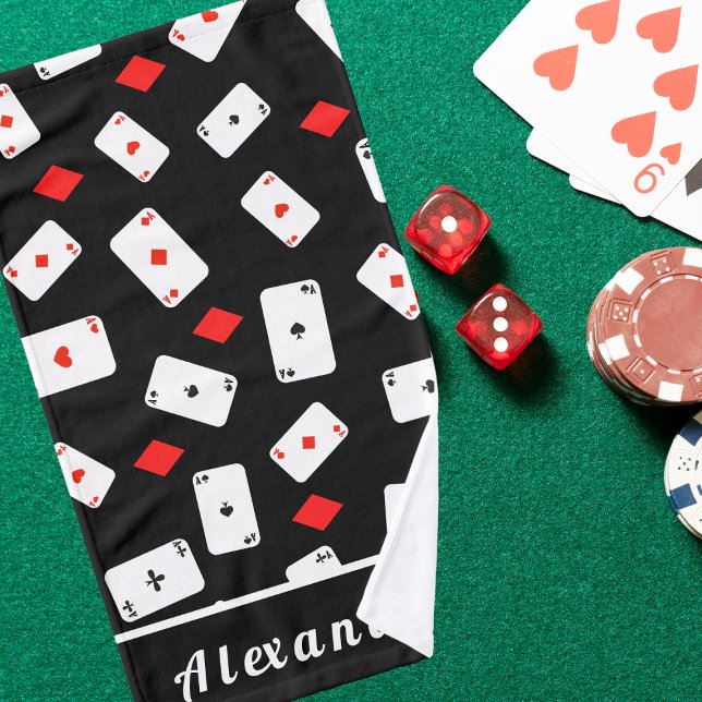 Poker Personnalisé Jouer Cartes Serviette à main (Créateur téléchargé)