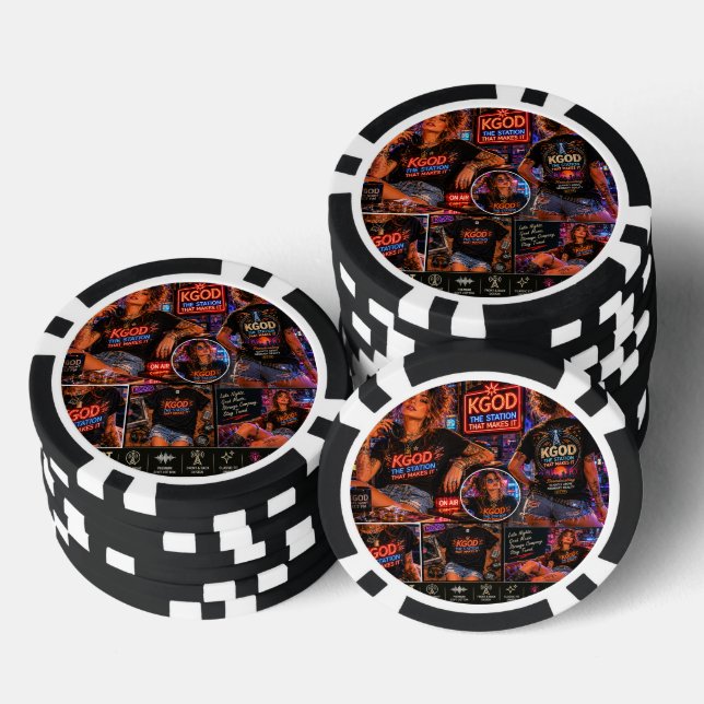 Poker pile de jetons kgod radio diffusée par ej gold (Empiler)