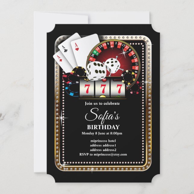 Poker Playing Card 7 7, invitation de la partie ca (Devant)