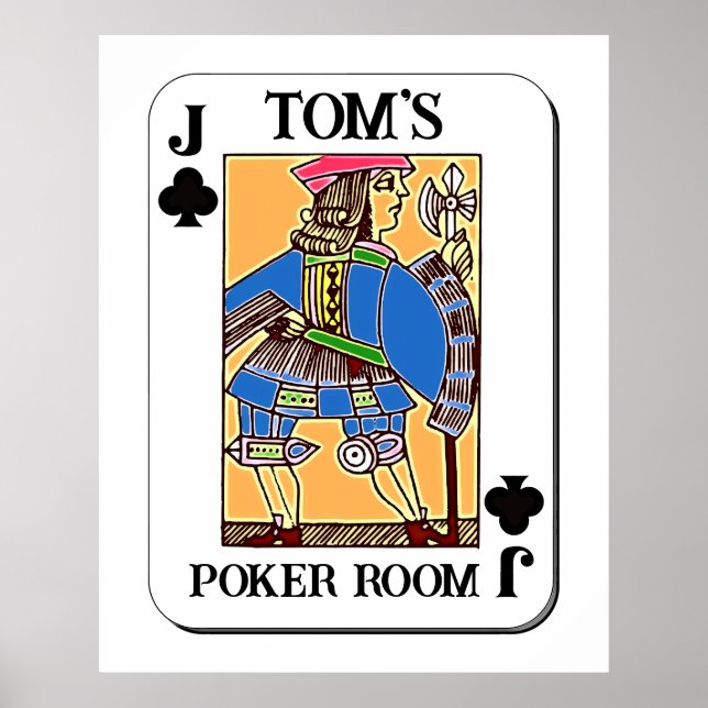Poker Poster - Personnalisable - Jack of Clubs (Devant)
