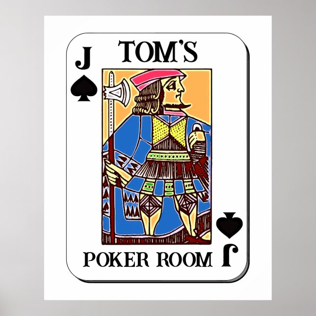 Poker Poster - Personnalisable - Jack of Spades (Devant)