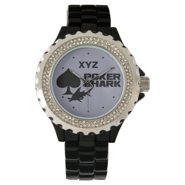 POKER SHARK, initiales personnalisées montres (devant)