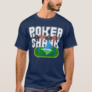Poker Shark Table Top Grinder Typographie T-shirt