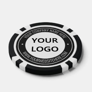 Poker Texte de logo d'entreprise personnalisé Jetons de