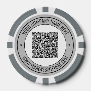 Poker Texte personnalisé de code QR Business Jetons de p