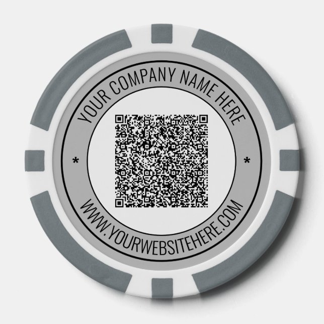 Poker Texte personnalisé de code QR Business Jetons de p (Recto)