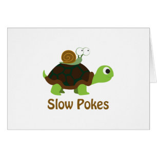 Pokes lents - Tortue mignonne et escargot