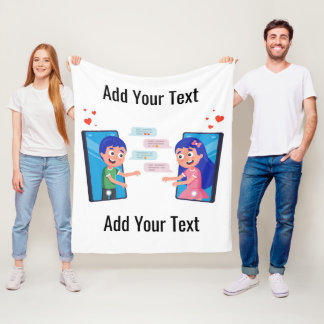 Polaire Ajoutez Votre Couverture De Toison De Texte, 60"x8