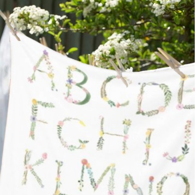 Polaire Alphabet floral - Couverture de la flotte ABC (Créateur téléchargé)