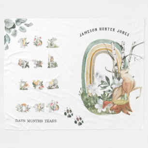 Polaire Animaux forestiers des bois   Bébé Couverture de j
