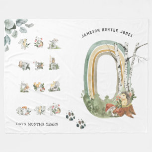 Polaire Animaux forestiers des bois   Bébé Couverture de j