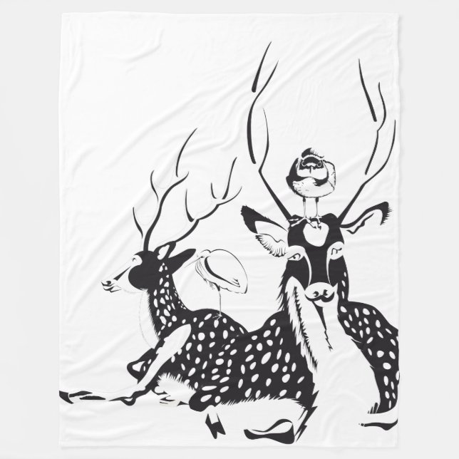 Polaire Animez votre couverture avec des animaux (Devant)