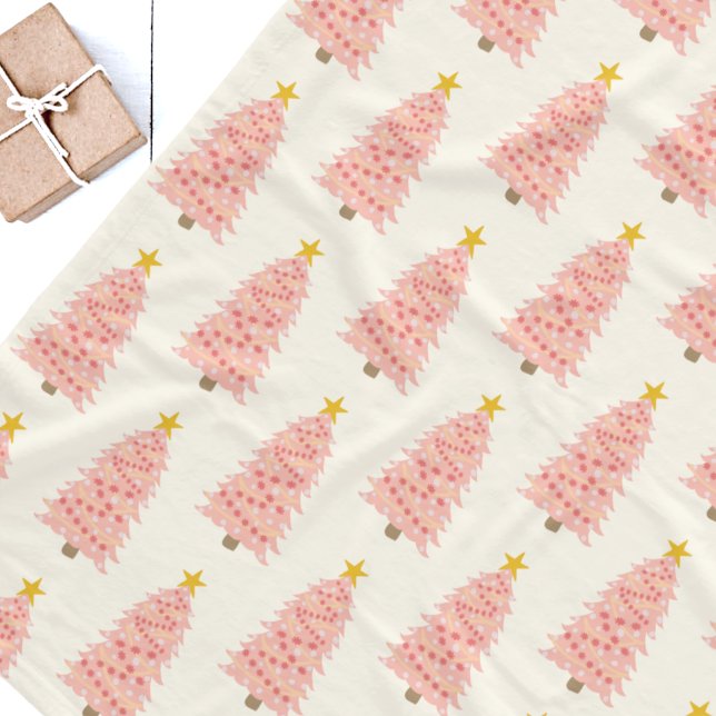 Polaire Arbre De Noël Rose Moderne Sur Couverture En Ceint (Créateur téléchargé)