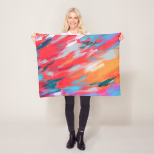 Polaire Artwork Acrylique Palette Abstraite Couverture P