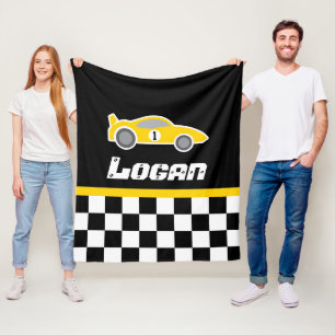 Polaire Badine la couverture de nom de drapeau quadrillée
