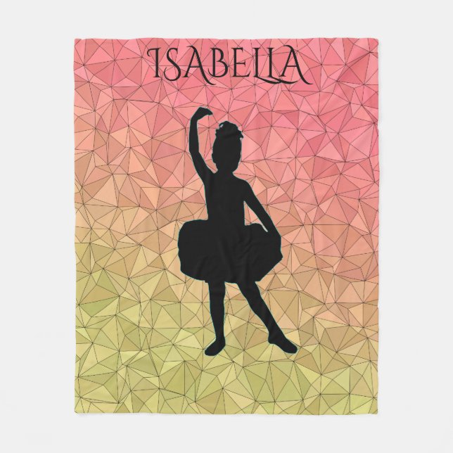 Polaire Ballerina flece couverture personnalisée de nom. (Devant)