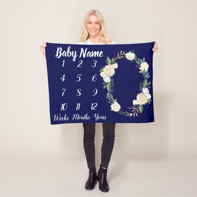 Polaire Bébé Couverture en pierre personnalisée Douche cad (En situation)