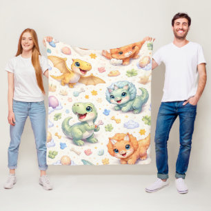 Polaire Bébés dinosaures mignons, couverture en molleton p