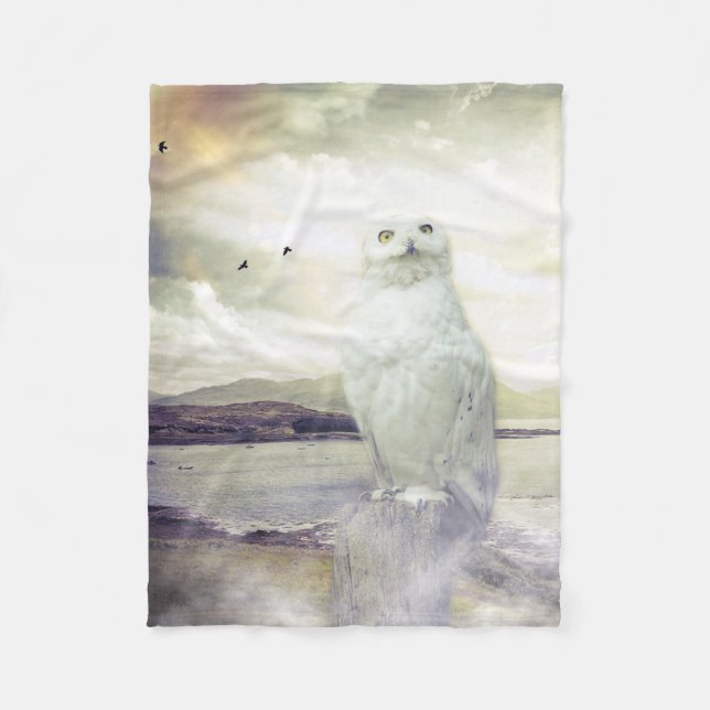 Polaire Belle couverture d'ouatine de hibou de Milou (Devant)