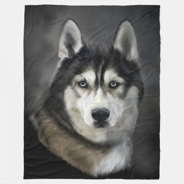 Polaire Belle couverture en laiton sibérienne Husky (Devant)