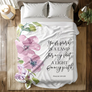 Polaire Bible verse floral Psaume 119 toece couverture