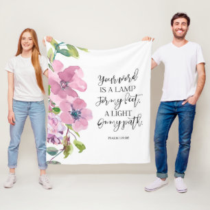 Polaire Bible verse floral Psaume 119 toece couverture