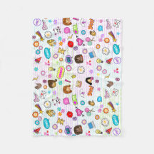 Blanche couverture en toison de Miss Oji