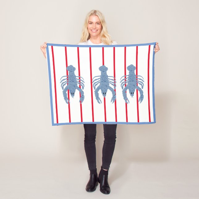 Polaire Bleu Homard Ginger Jars Jar petite couverture bébé (En situation)