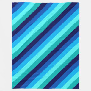 Polaire Bleu Icy Turquoise rayures Grande couverture en po