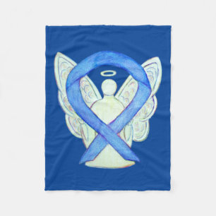 Polaire Bleu Sensibilisation Ruban Angel Doux Couverture p