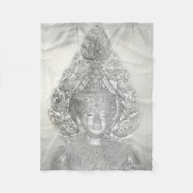 Polaire bouddha argent mouches couverture (Devant)
