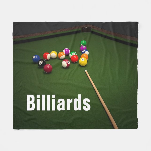 Polaire Boules de piscine de billards et couverture (Devant (Horizontal))