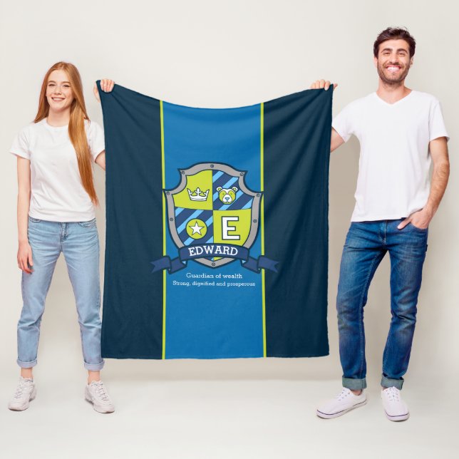 Polaire Boys Edward ou lettre E nom signifiant couverture  (En situation)