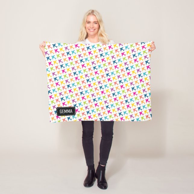 Polaire C-17 Transport Jet Nom personnalisé Couverture béb (En situation)