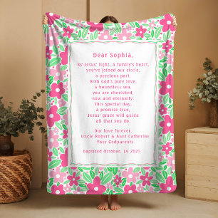 Polaire Cadeau de baptême boho couverture en molleton de p