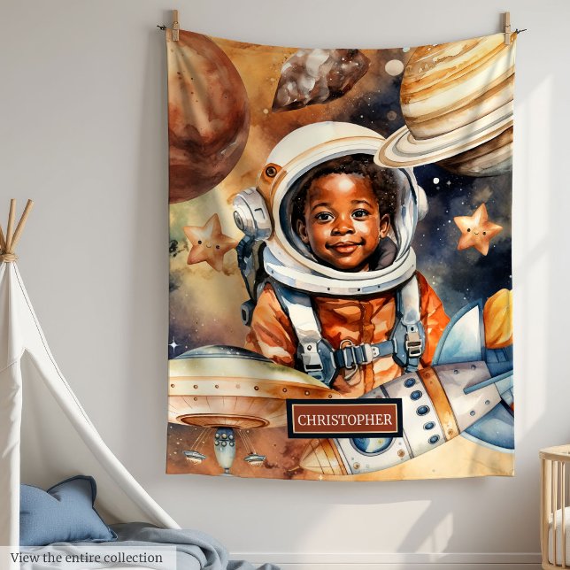 Polaire Cadeau de couverture d'aventure cosmique pour jeun (Cosmic Adventure Blanket Gift for Young Astronauts)