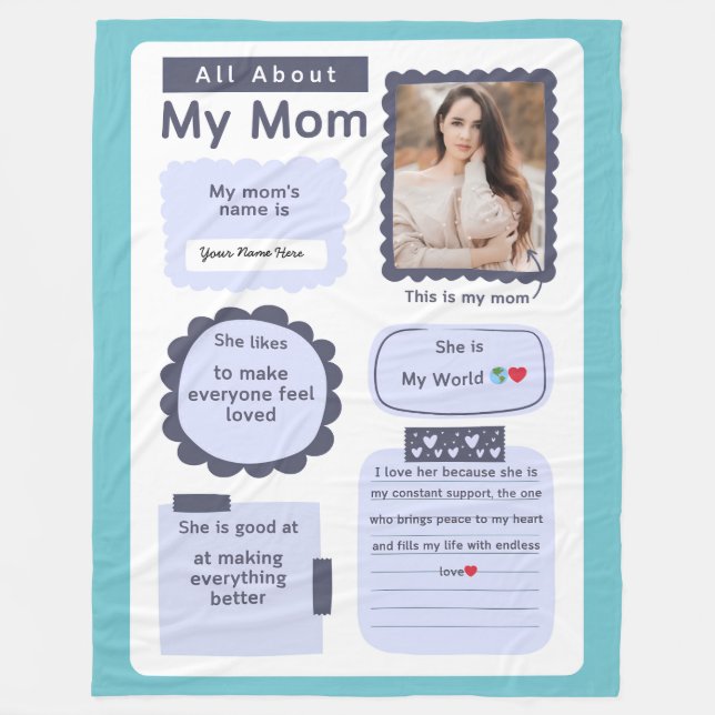 Polaire Cadeaux de couverture personnalisés pour les femme (Devant)