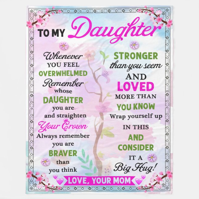 Polaire Cadeaux de couverture pour filles de mamans (Devant)