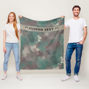 Polaire Camo en bois biologique avec texte Couverture en p