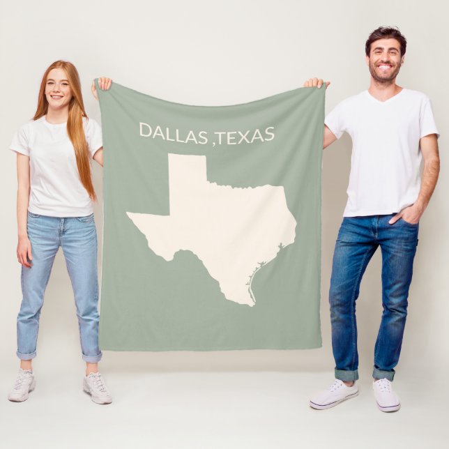 Polaire Carte du Texas Décoration intérieure Couverture Sh (En situation)
