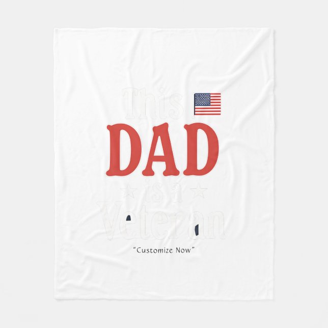 Polaire Ce papa est une couverture de vétéran – Cadeau sin (Devant)