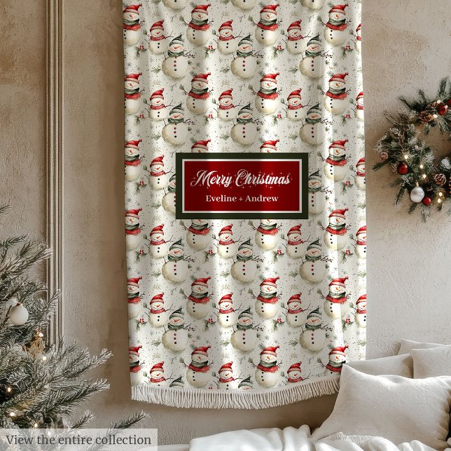 Polaire Charmante couverture d'aquarelle rouge et vert (Charming watercolor blanket with red and green)