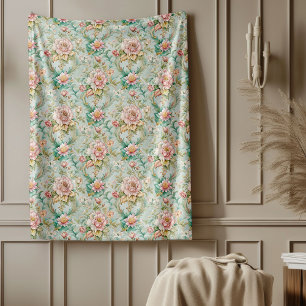 Polaire Charmante couverture Rococo aux fleurs délicates